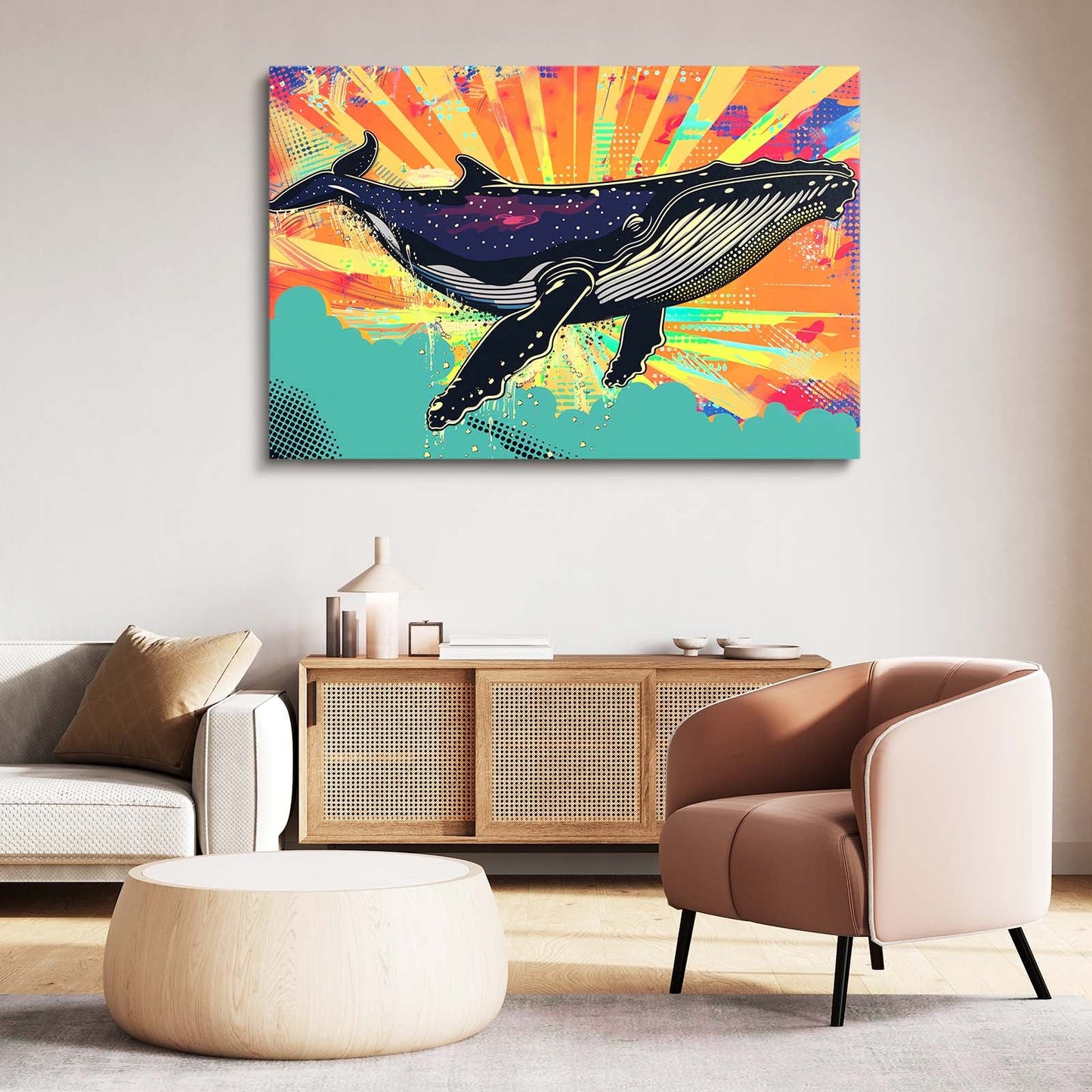 Retro Whale Art