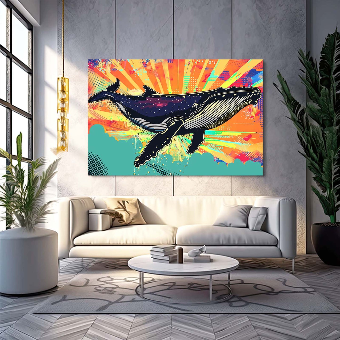 Retro Whale Art