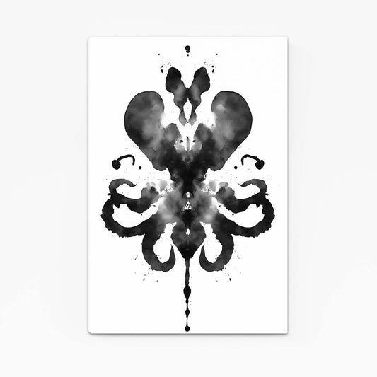 Rorschach Ink Octopus Canvas – angled canvas view on white background