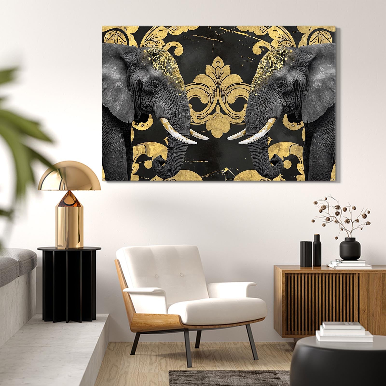 Royal Black Elephant Art