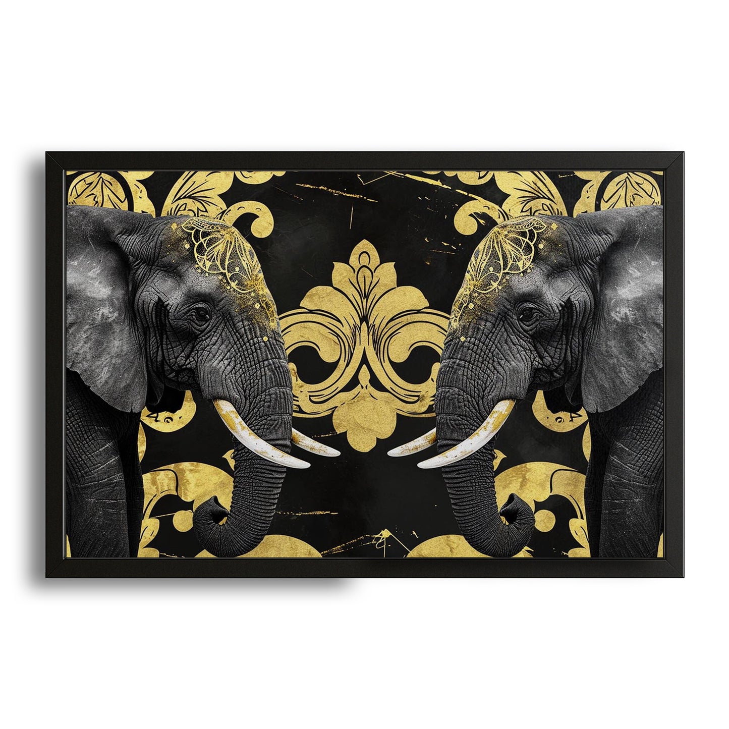 Royal Black Elephant Art
