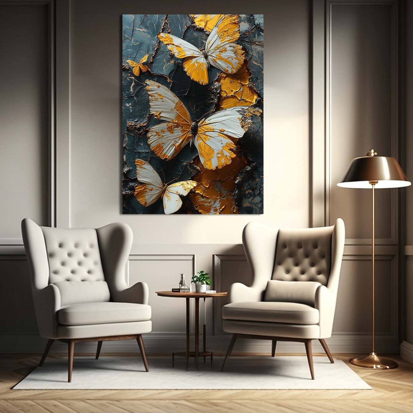 Royal Gilded Butterflies Wall Art