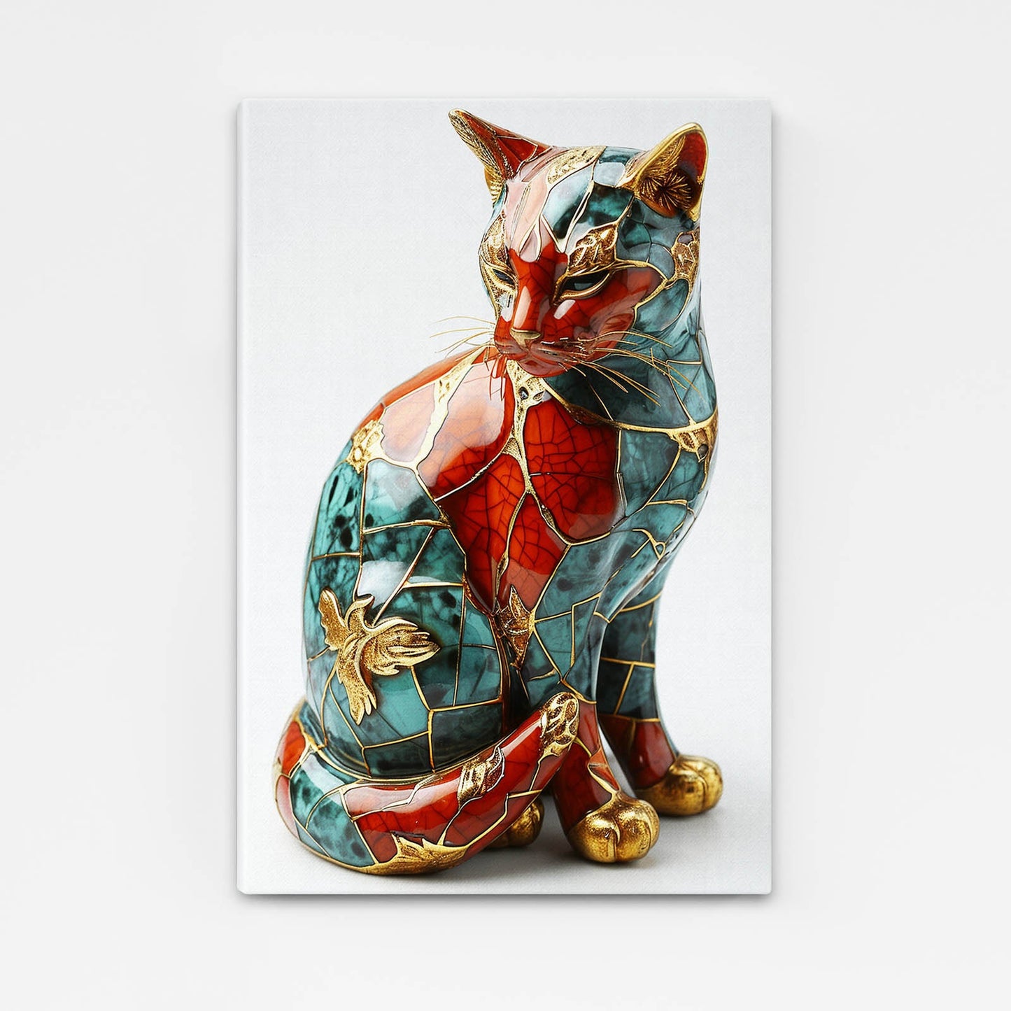 Royal Mosaic Cat Wall Art