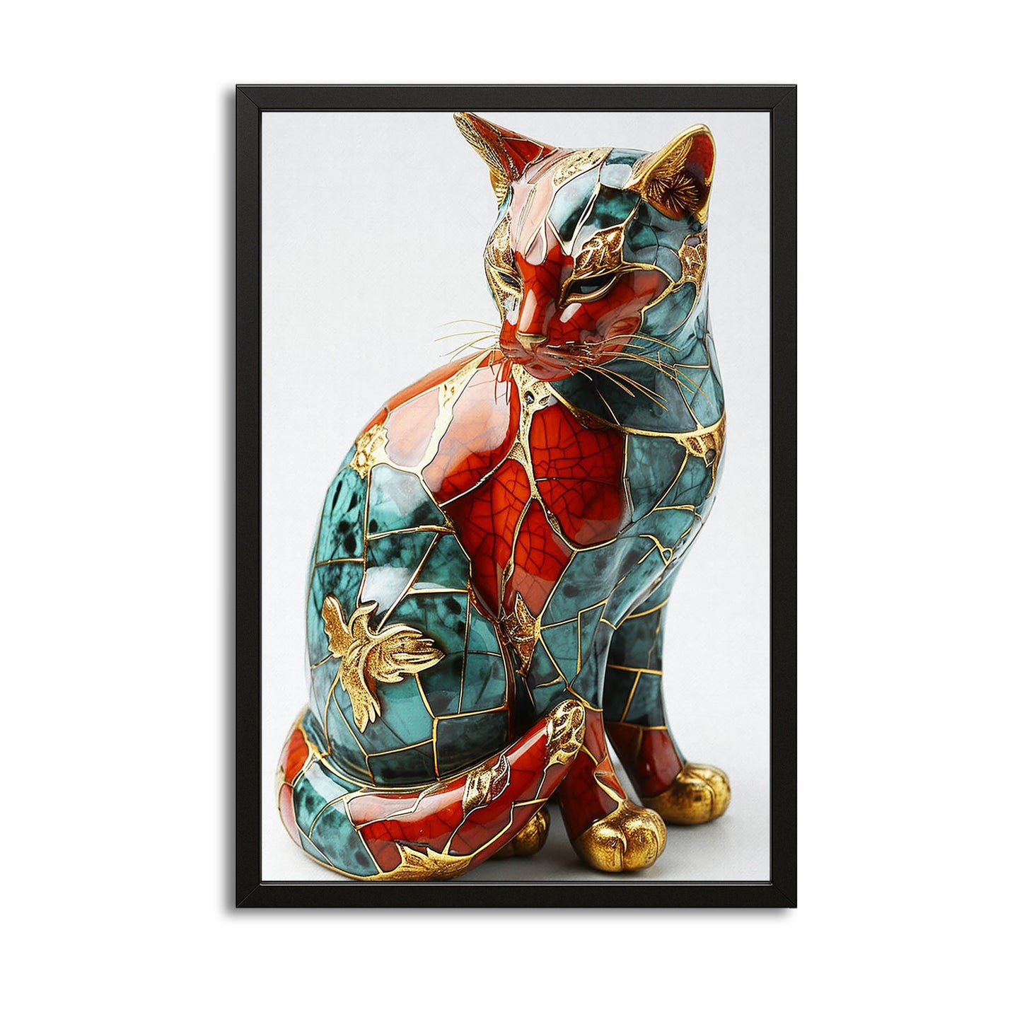Royal Mosaic Cat Wall Art