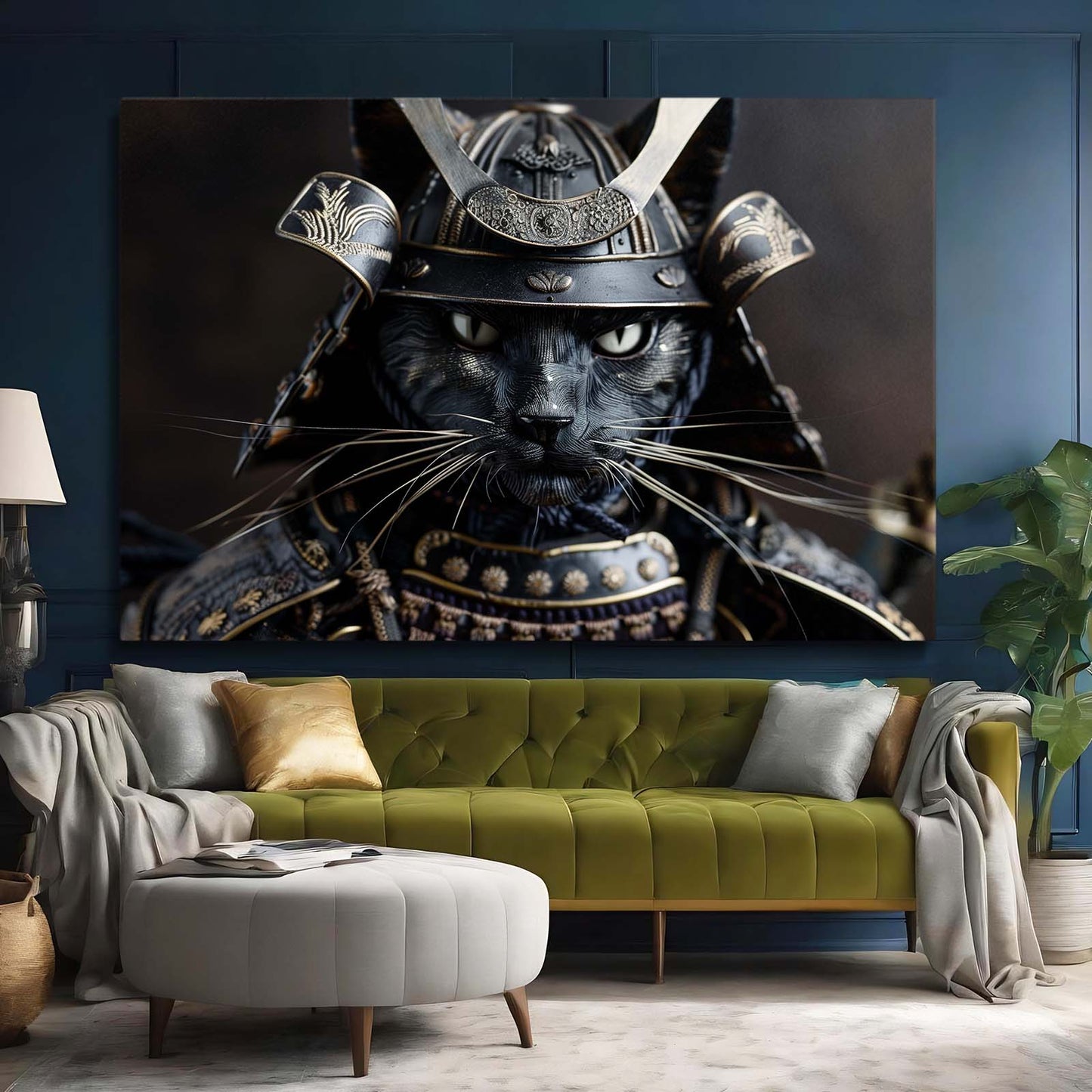 Samurai Warrior Cat Wall Art