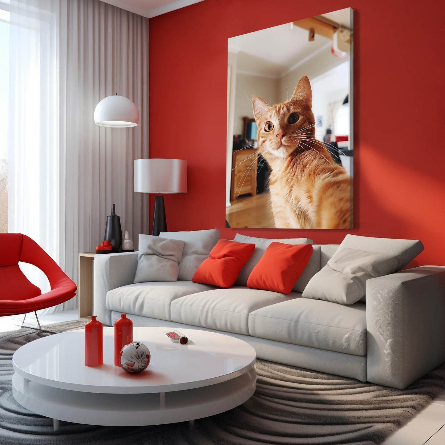 Selfie Moment Cat Wall Art