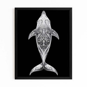Silver Filigree Dolphin Art