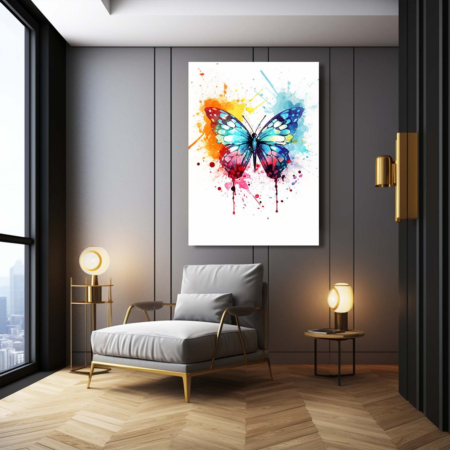 Splatter Butterfly Wall Art