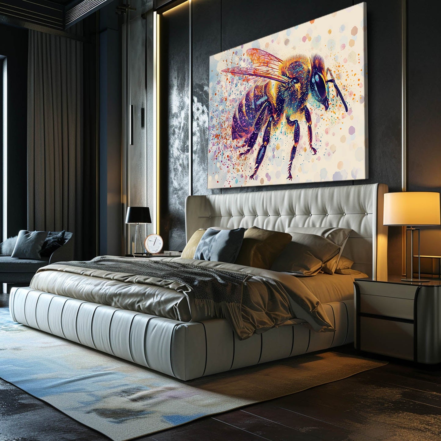 Splatter Effect Bee Art