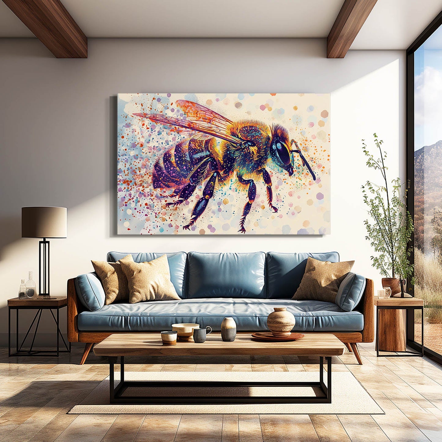 Splatter Effect Bee Art