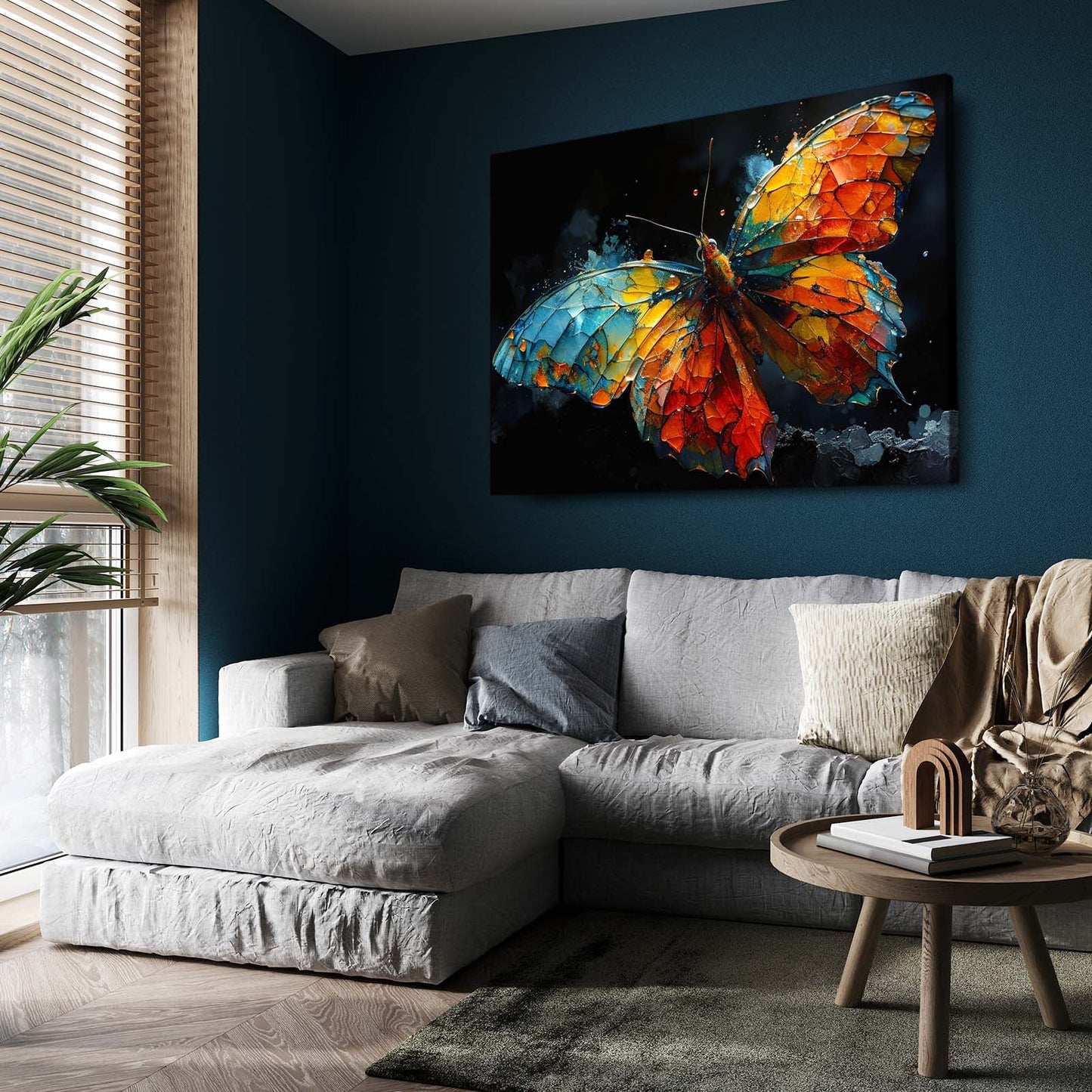Stained Glass Butterfly Wall Art