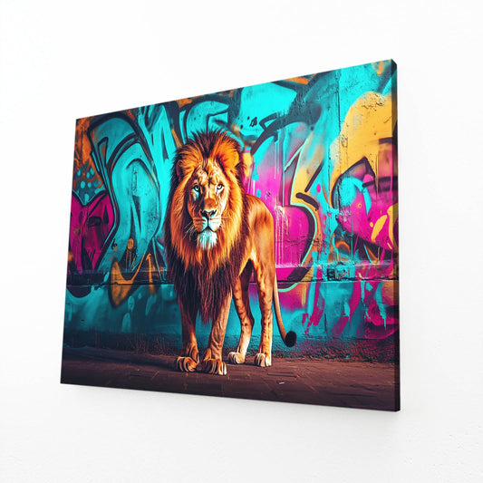 Street King Lion Canvas