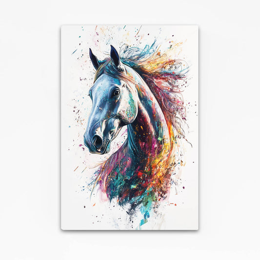 Subject Horse Canvas Art — classic canvas print, angled canvas view on white background