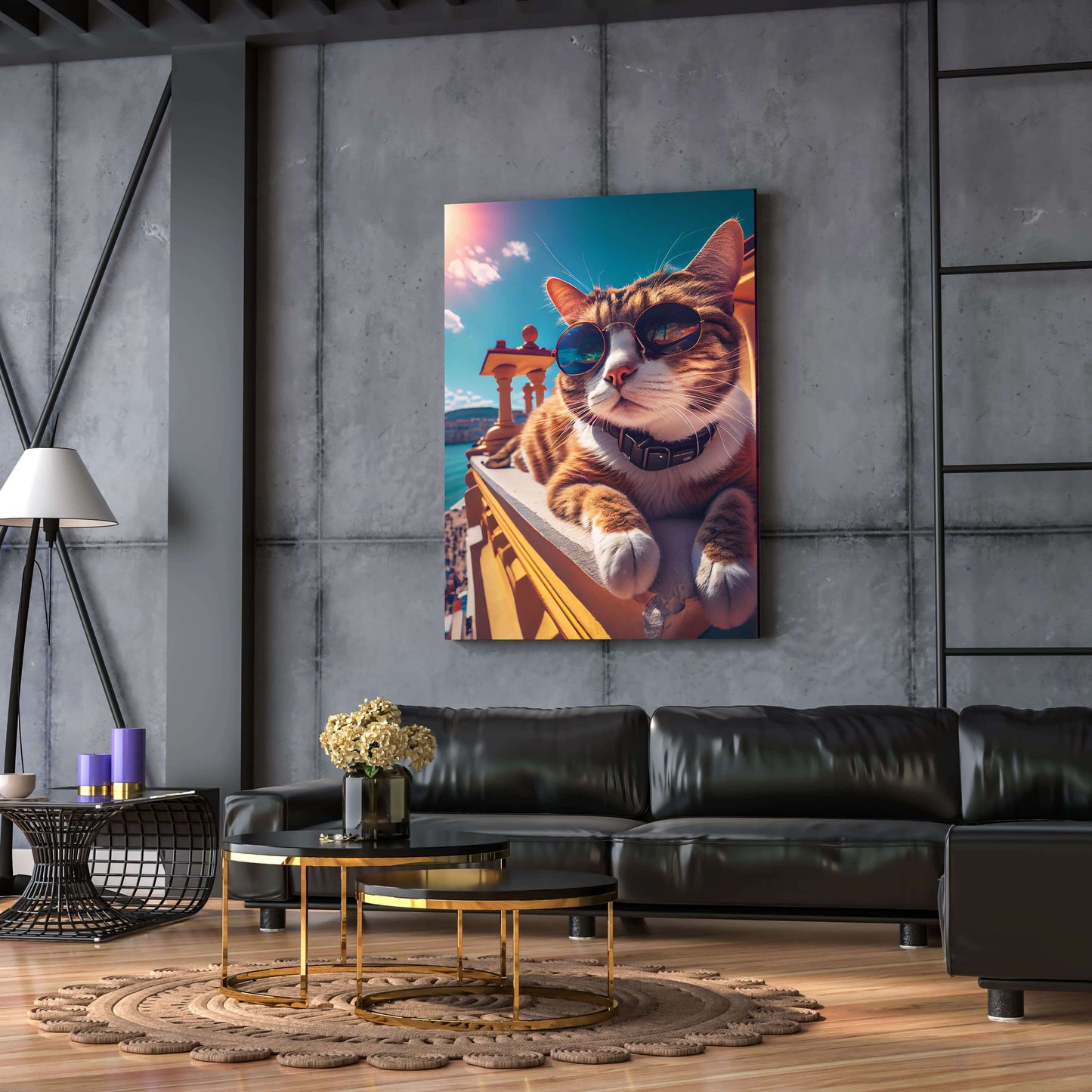 Summer Vibes Cat Art
