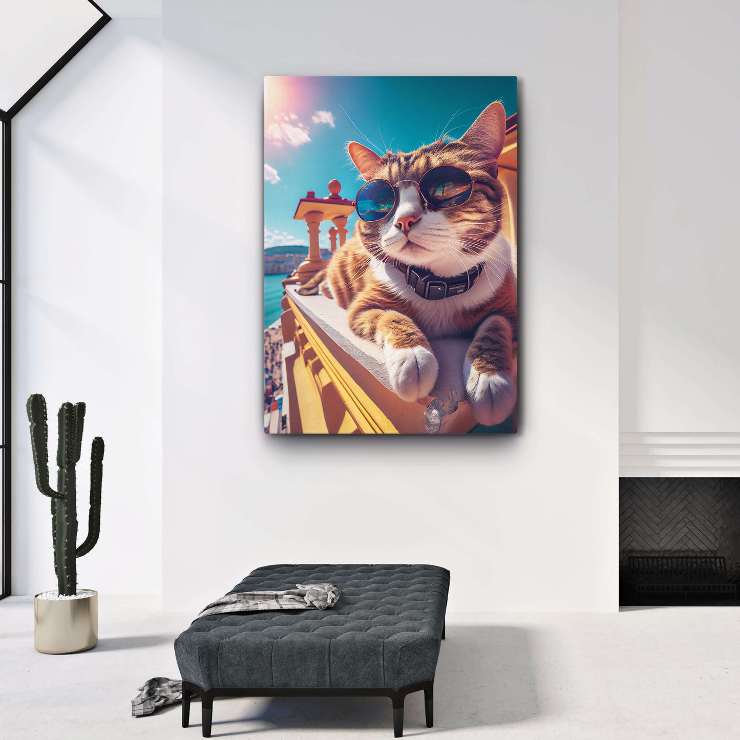 Summer Vibes Cat Art