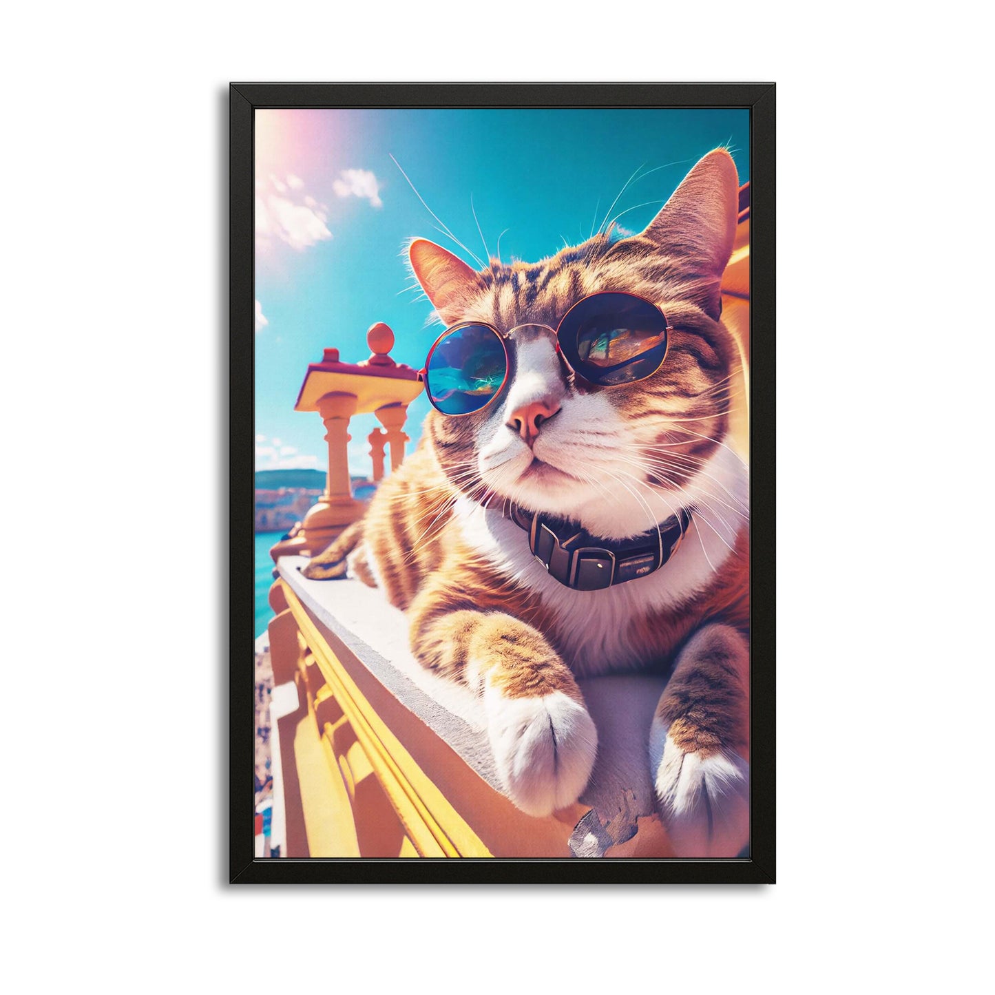 Summer Vibes Cat Art