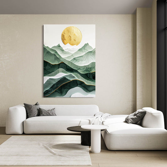 Sunrise Boho Wall Art — african art canvas print in white tones, view 3