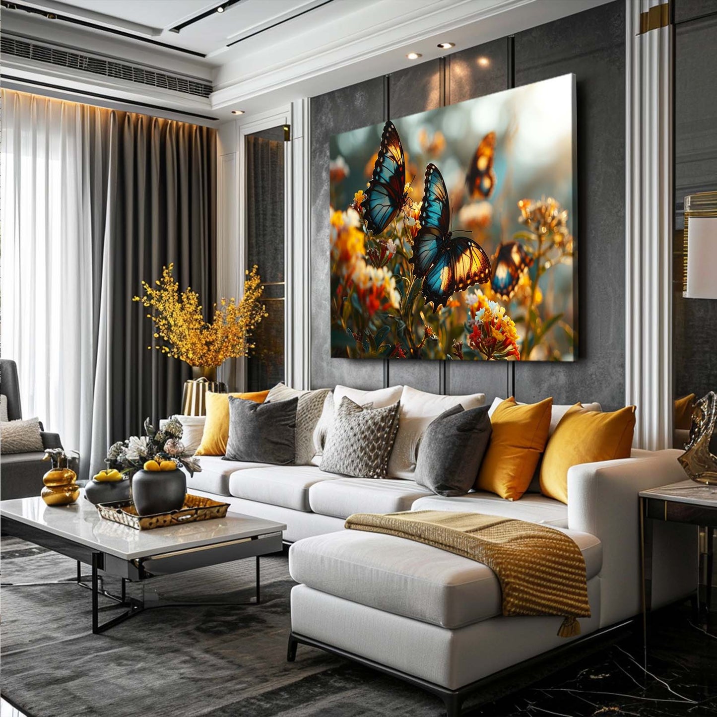 Sunset Butterfly Photography Wall Art