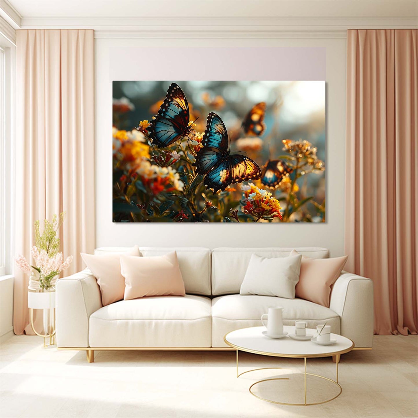 Sunset Butterfly Photography Wall Art