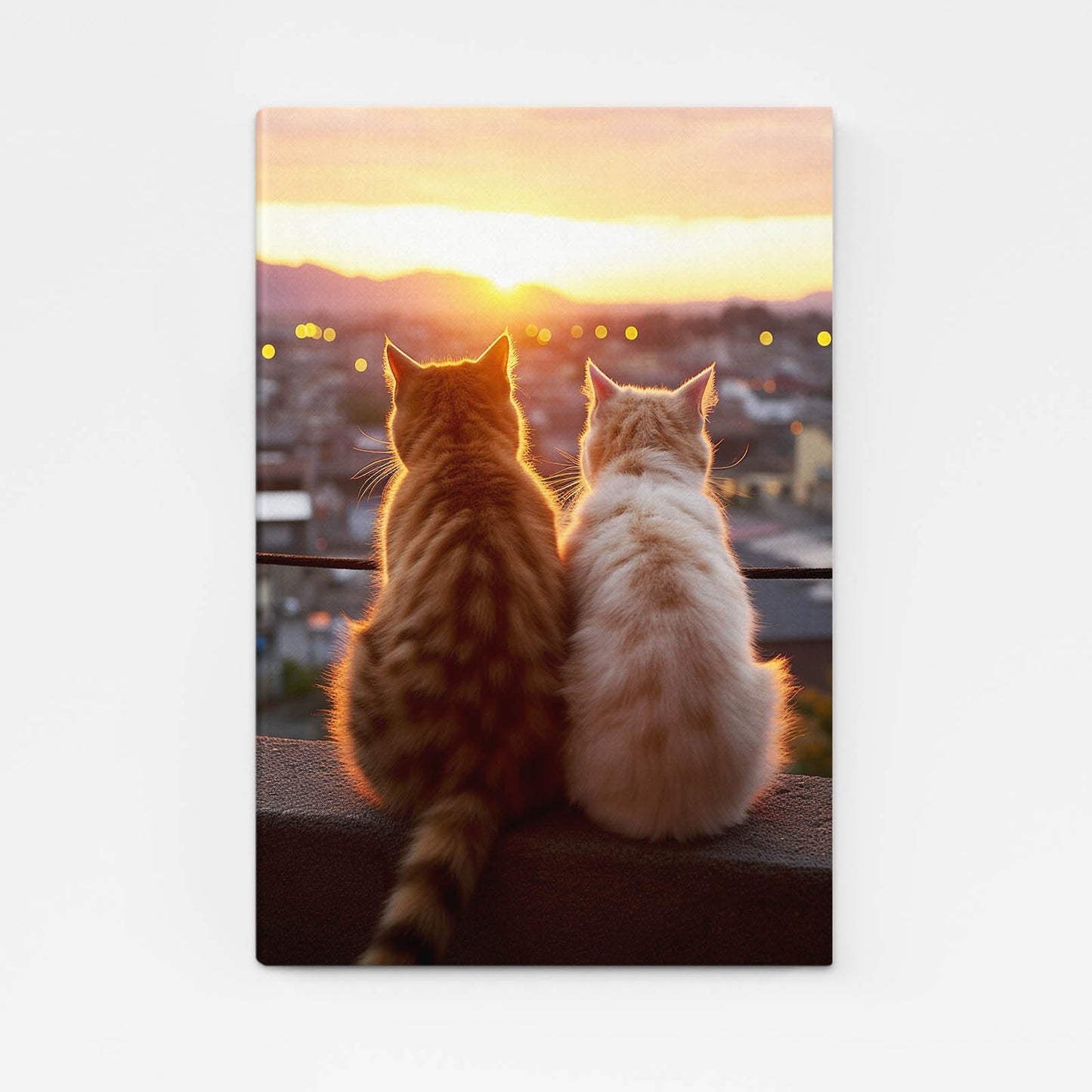 Sunset Companions Cat Wall Art