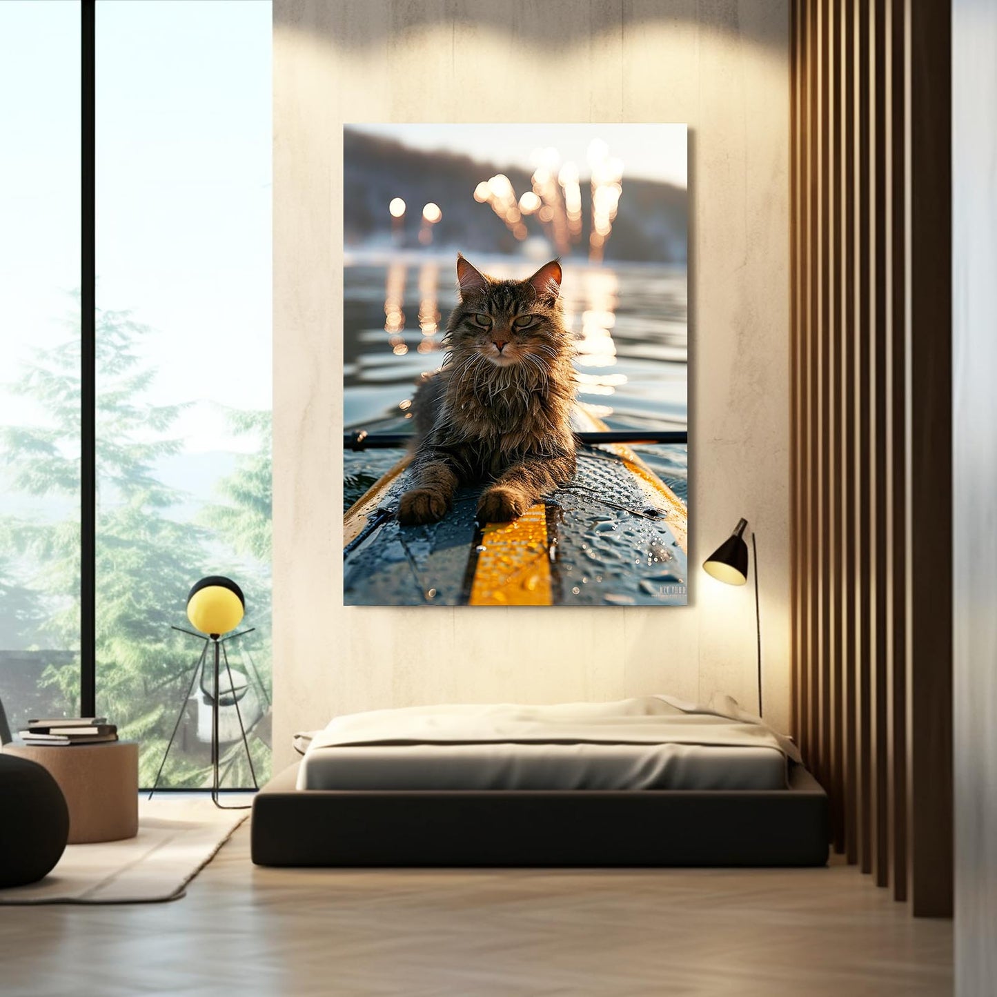Surfer Cat Wall Art