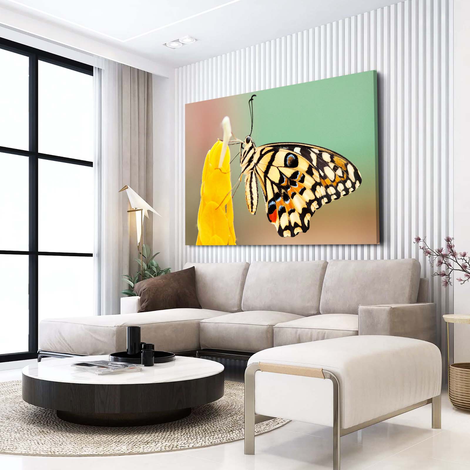 Swallowtail Butterfly On Flower Wall Art