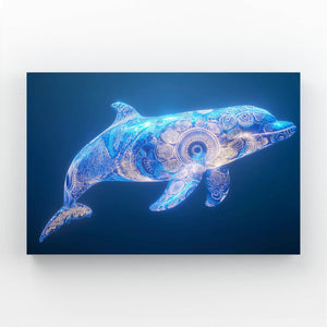 Swirl Glow Dolphin Art