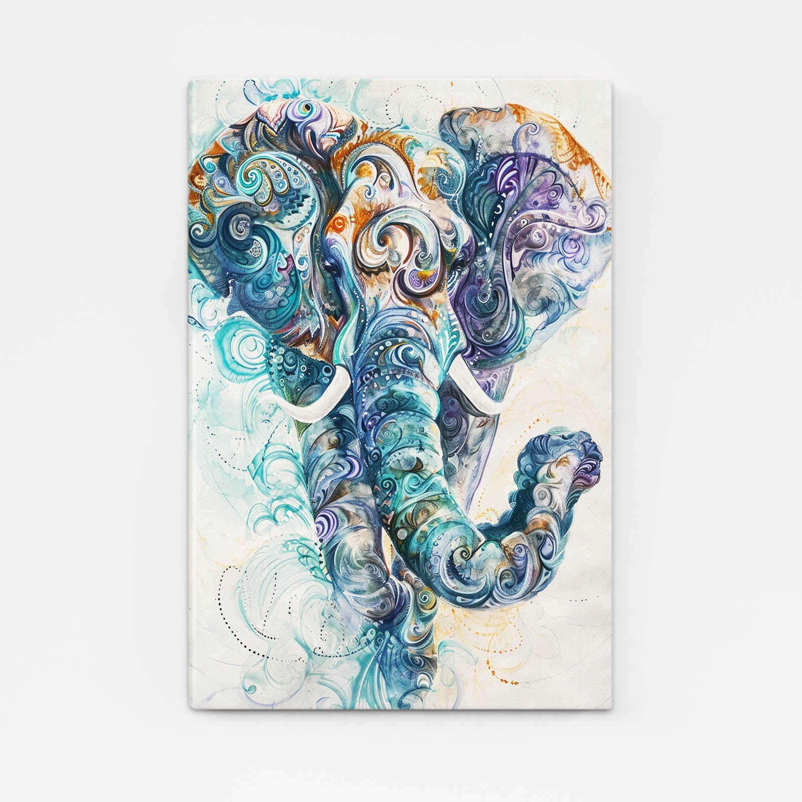 Swirling Pattern Elephant Art