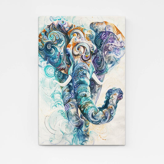 Swirling Pattern Elephant Art