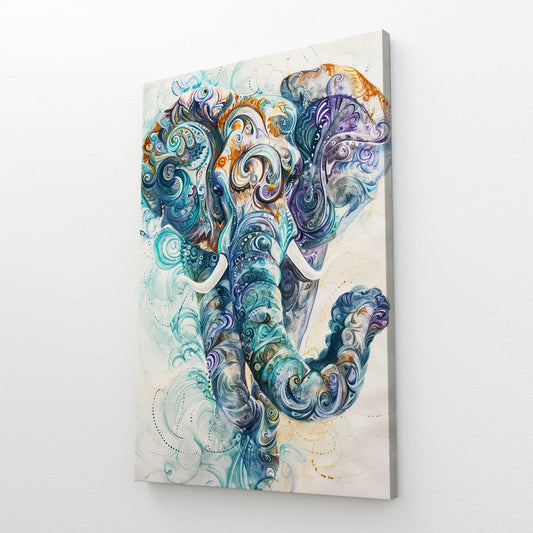 Swirling Pattern Elephant Art