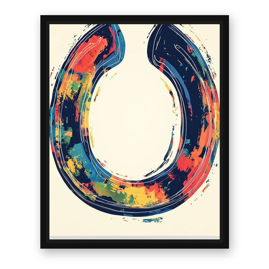 Symbol Horse Wall Art – with Premium Black wood frame