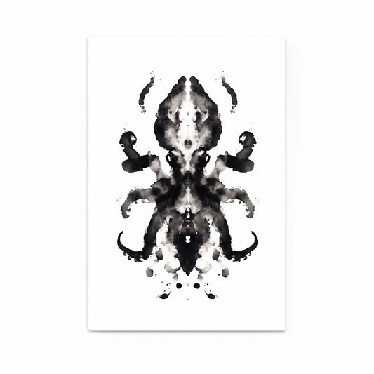 Symmetry Ink Blot Octopus Wall Decor – angled canvas view on white background