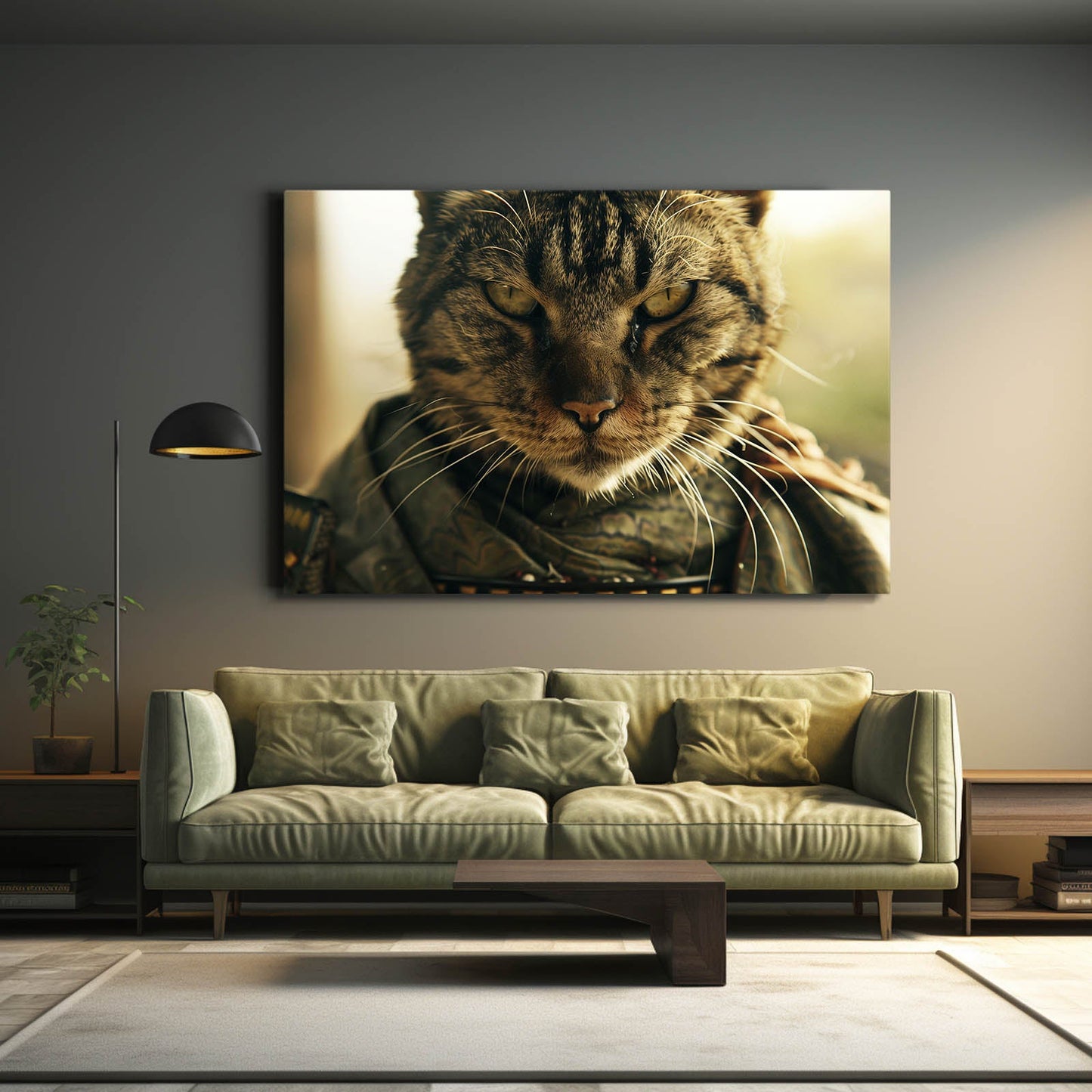 Tactical Warrior Cat Wall Art