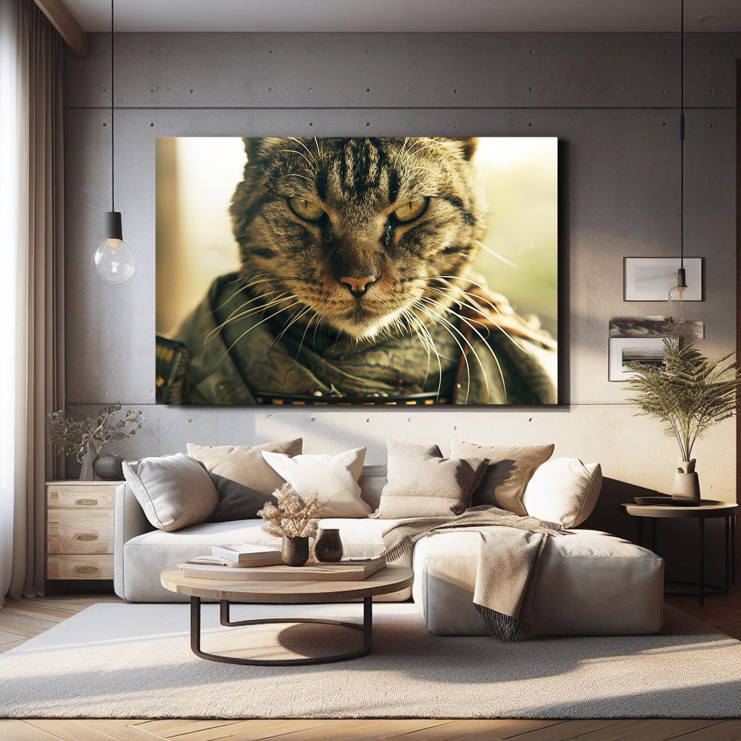 Tactical Warrior Cat Wall Art
