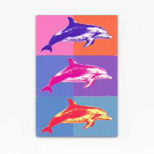 Triple Pop Dolphin Canvas