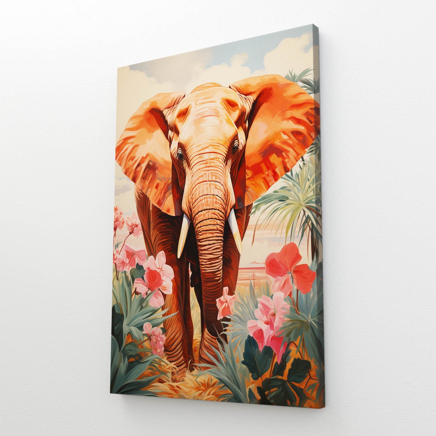 Tropical Garden Elephant Art