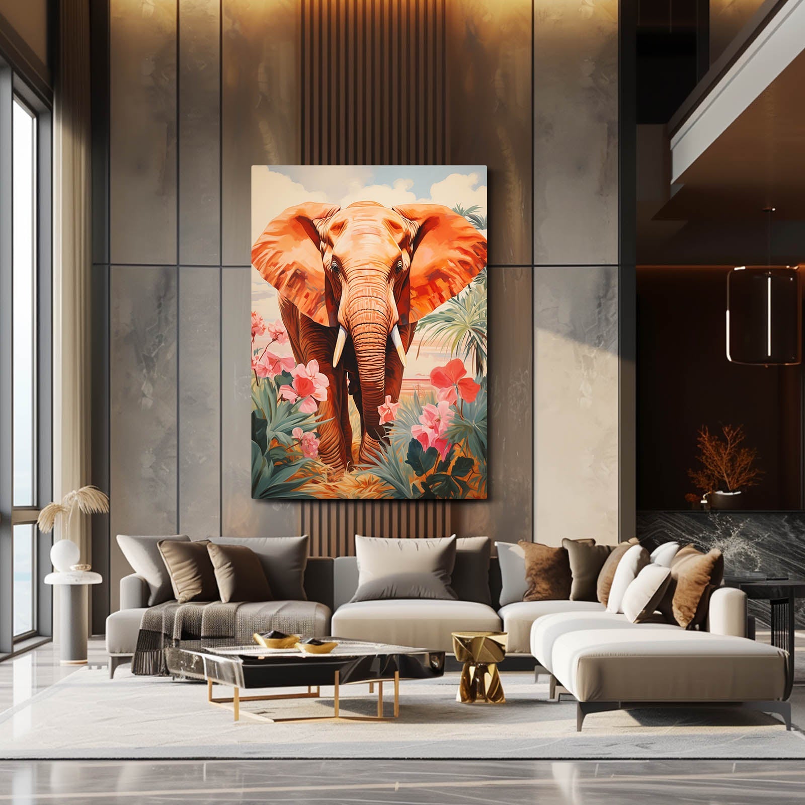 Tropical Garden Elephant Art