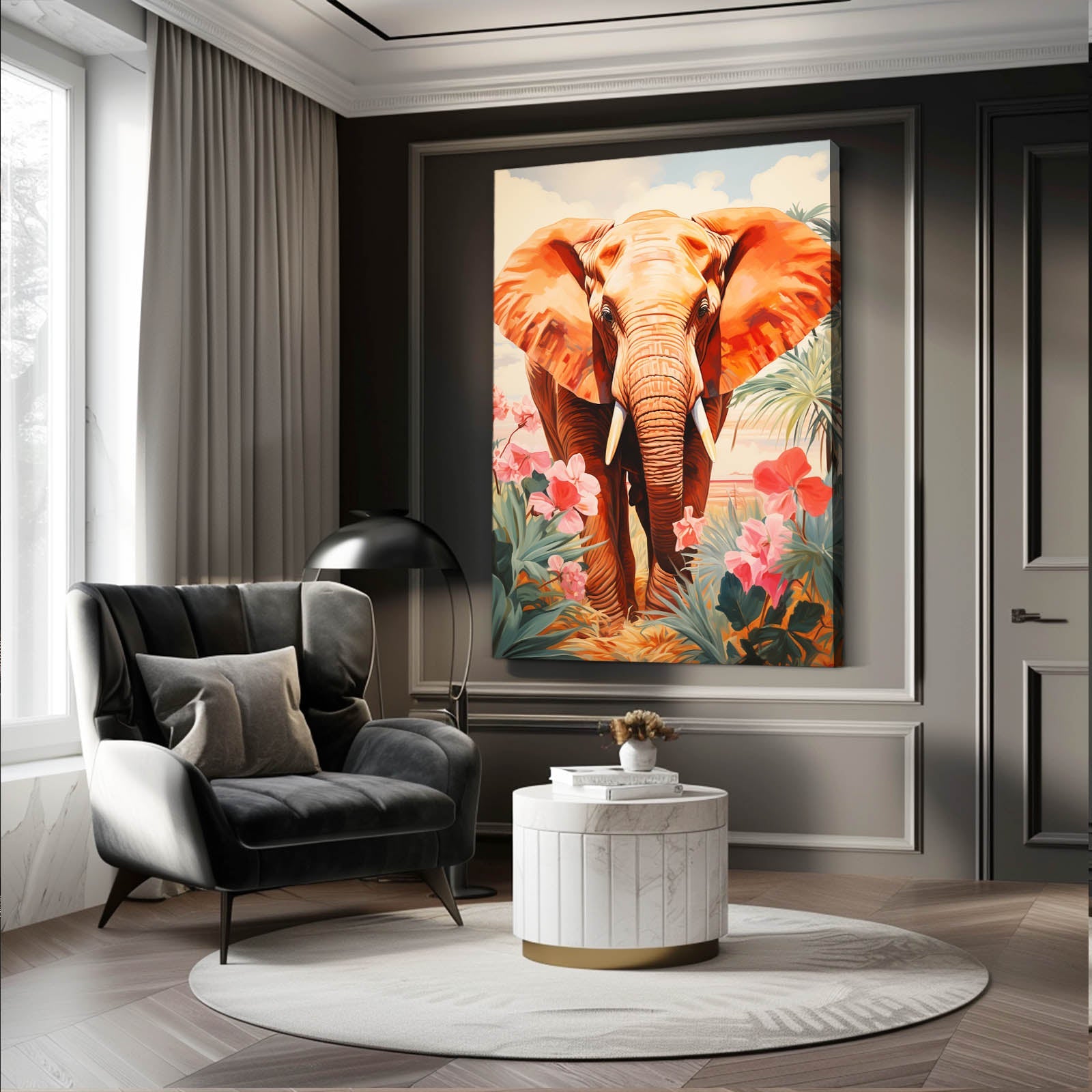 Tropical Garden Elephant Art