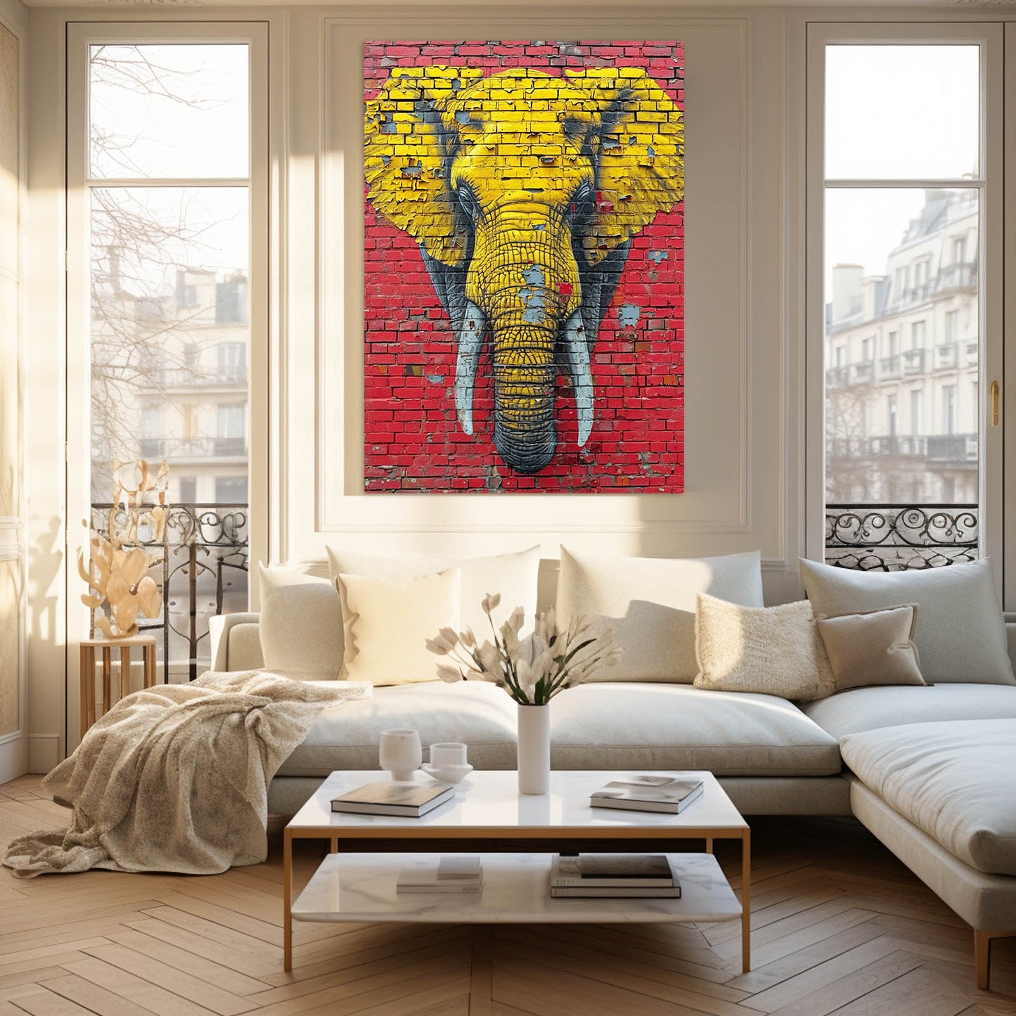 Urban Brick Elephant Art