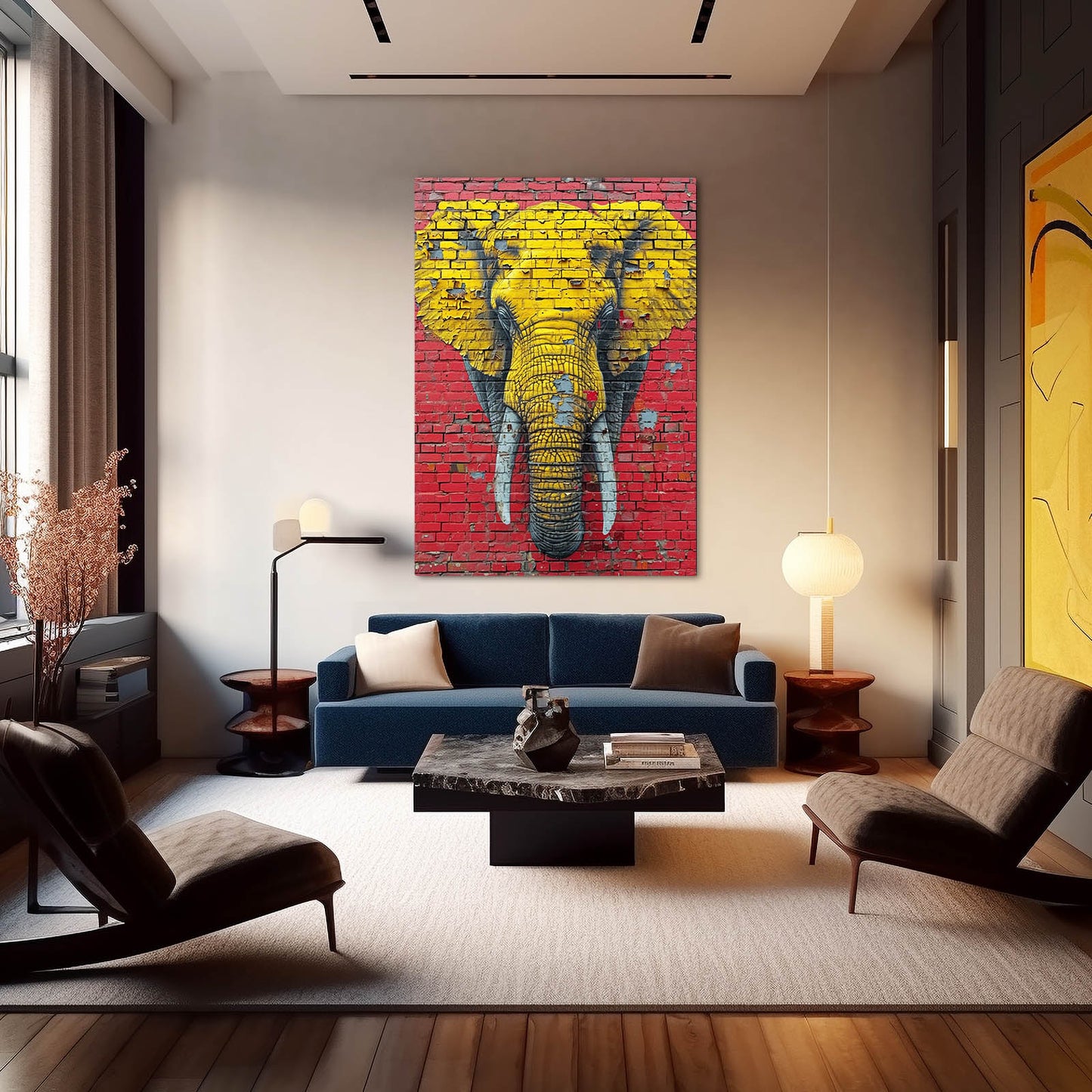 Urban Brick Elephant Art