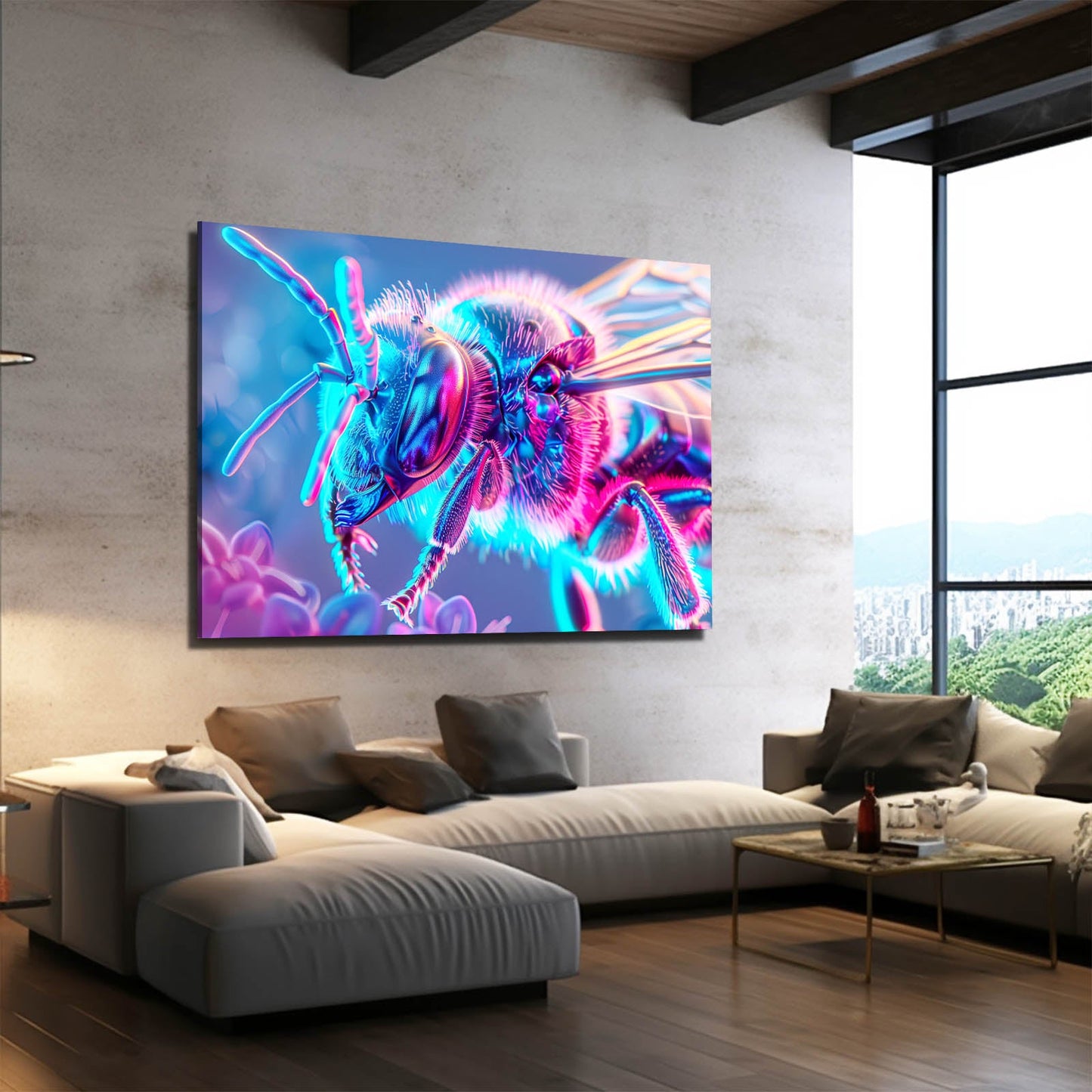 Vaporwave Bee Art