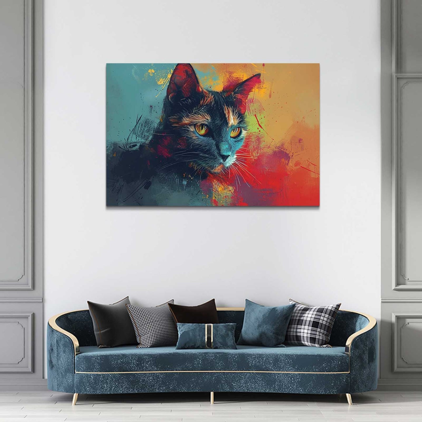 Vibrant Cat Wall Art