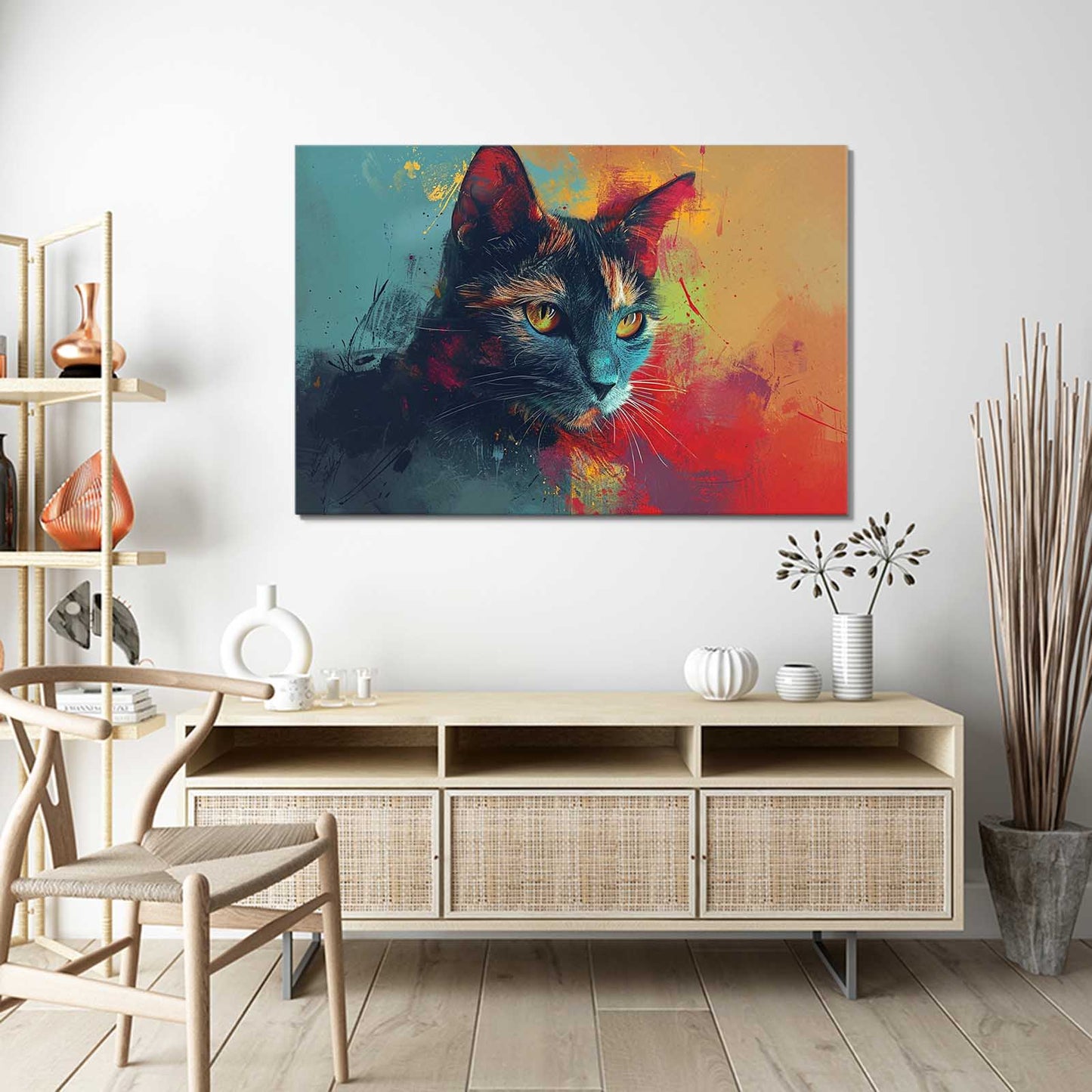 Vibrant Cat Wall Art