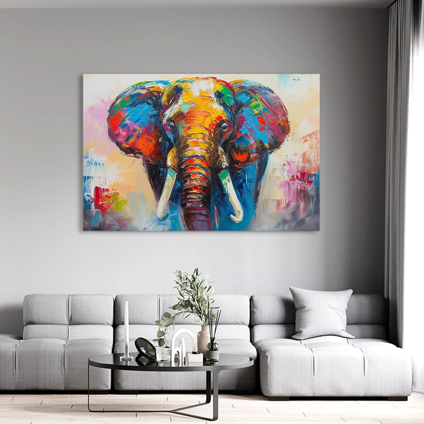 Vibrant Elephant Art