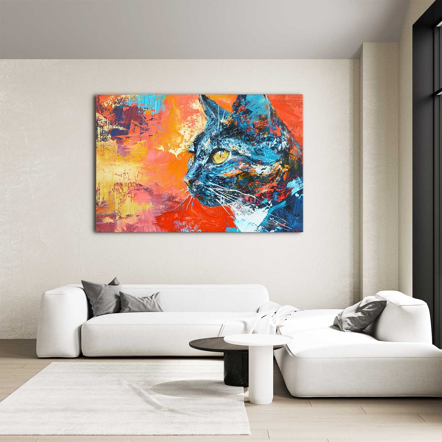 Vibrant Gaze Cat Art