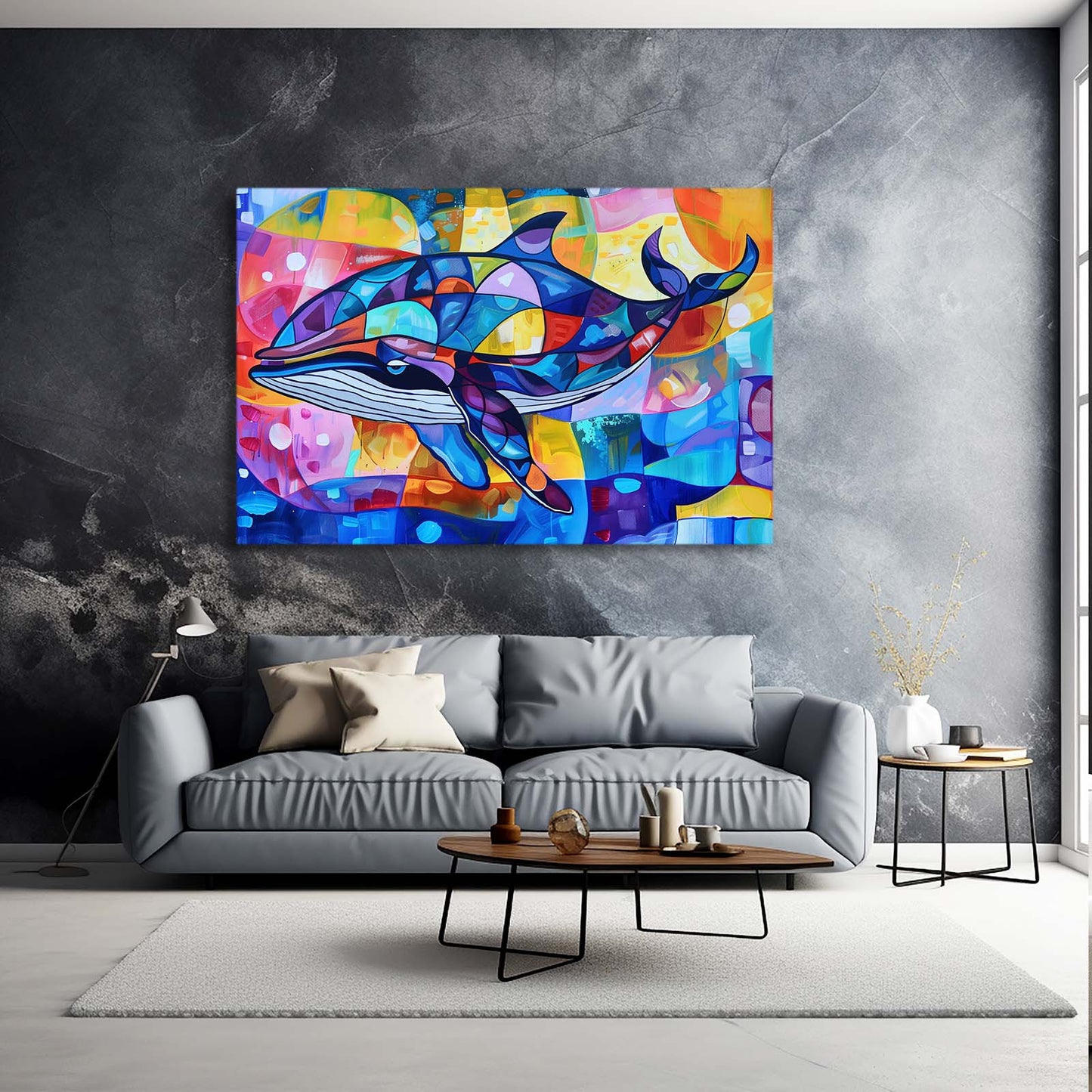Vibrant Pop Art Whale