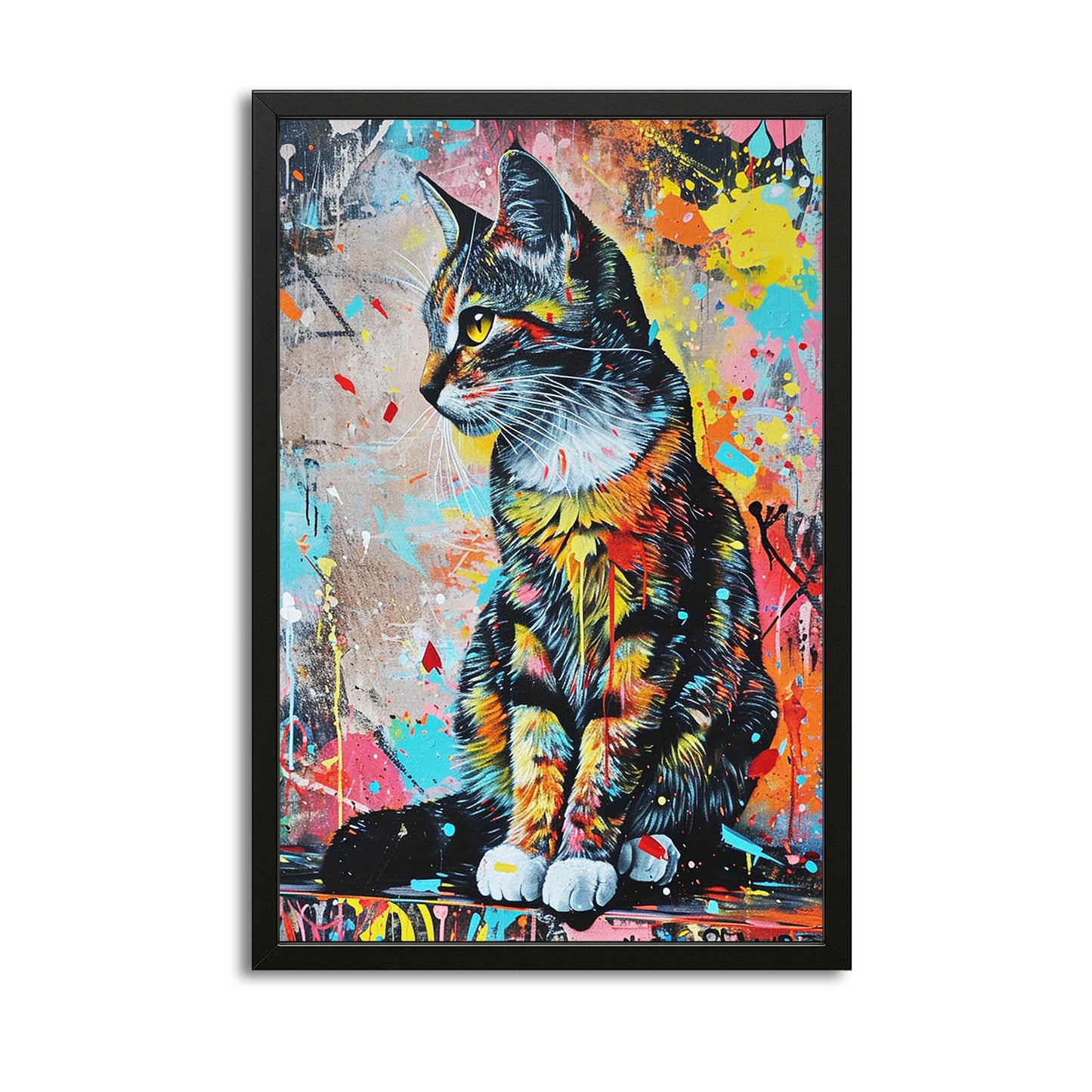 Wall Art Colorful Cat