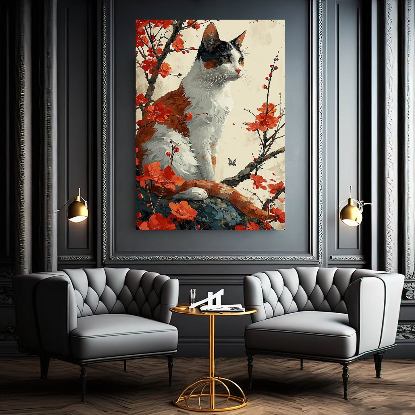 Wall Canvas Cat Art