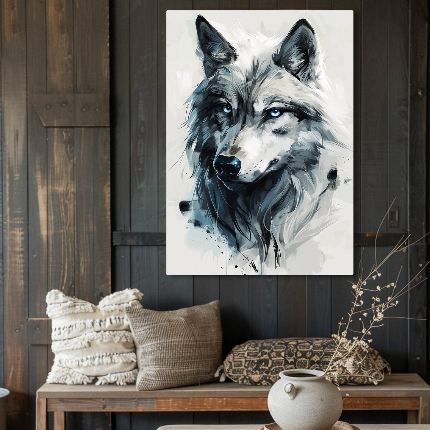 Watercolor Wolf Wall Art