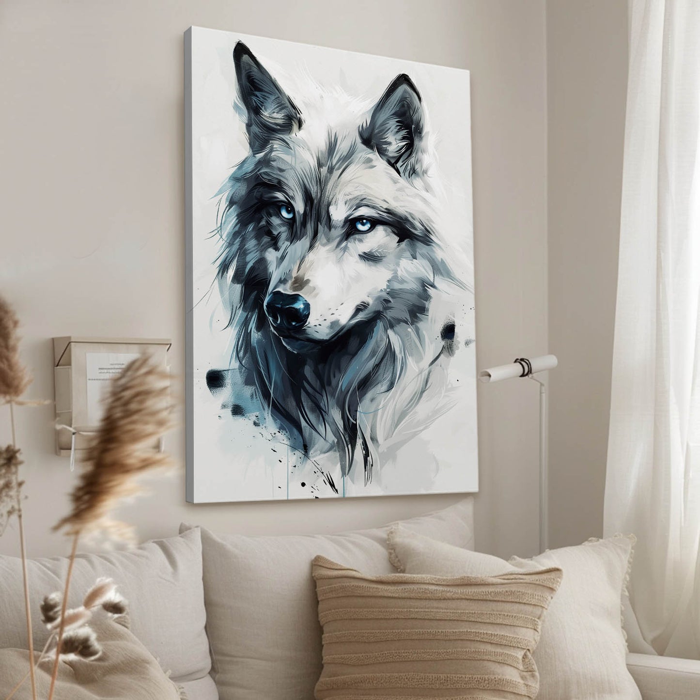 Watercolor Wolf Wall Art